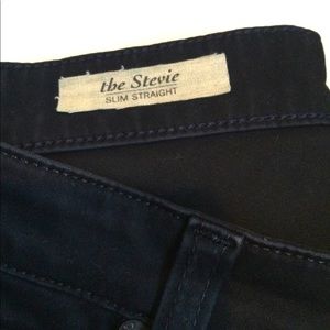 AG "The Stevie" slim straight black jeans